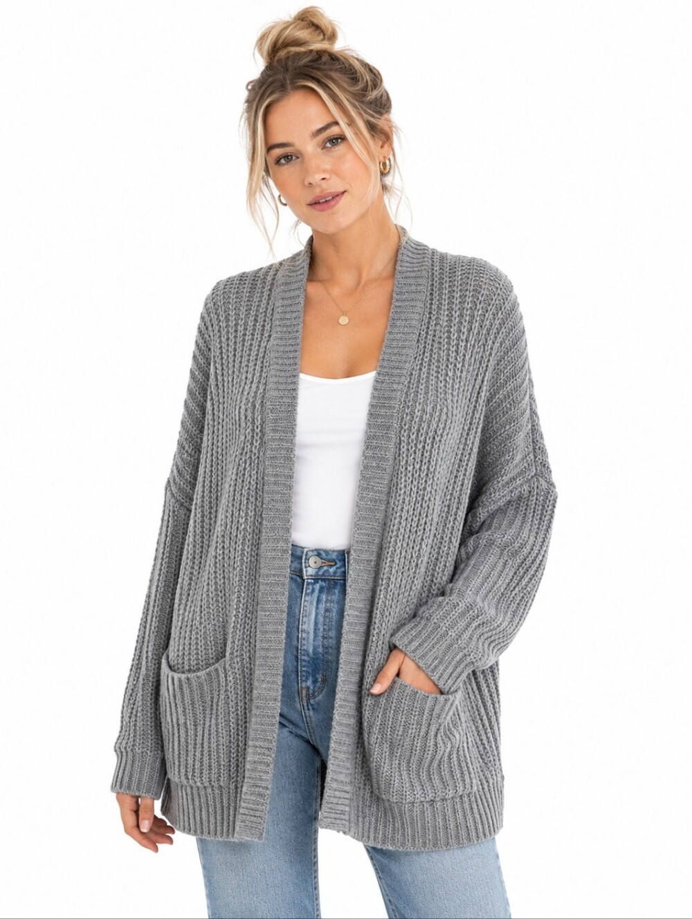 Free People Weekend Escape Cardigan Size S Gray Alpaca Wool Oversized